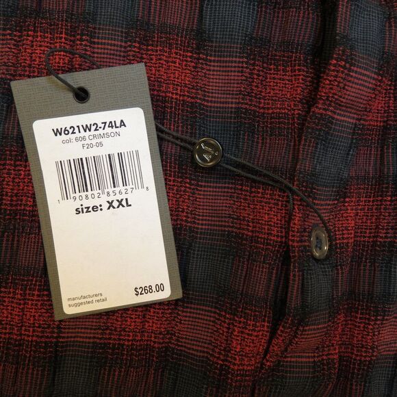 NEW NWT $268 JOHN VARVATOS BUTTON UP LONG SLEEVE SHIRT Mens XXL 2XL - Picture 4 of 5